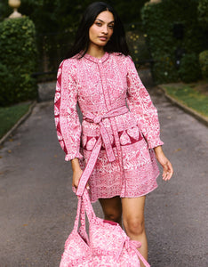 Pink City Prints Burgundy Patchwork Gemma Mini