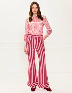 Pink City Prints Burgundy Patchwork Nettie Blouse