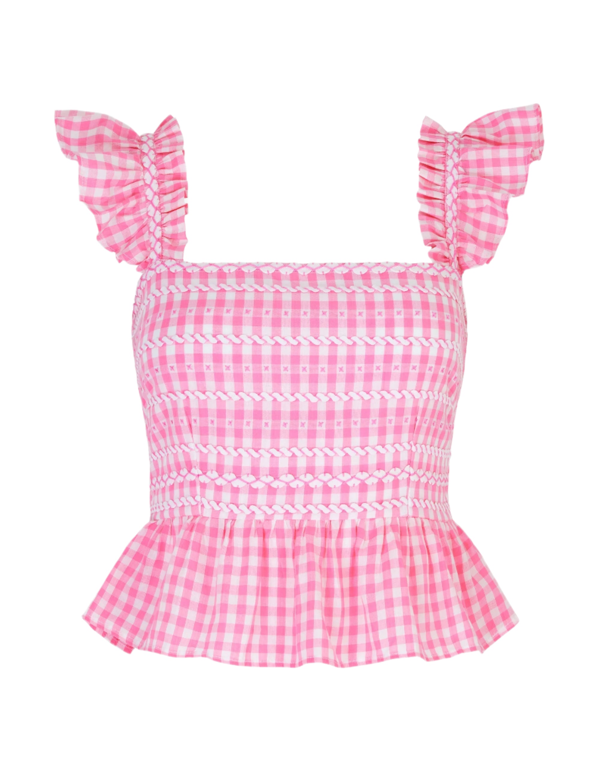 Pink City Prints Candy Floss Gingham Kolkata Top