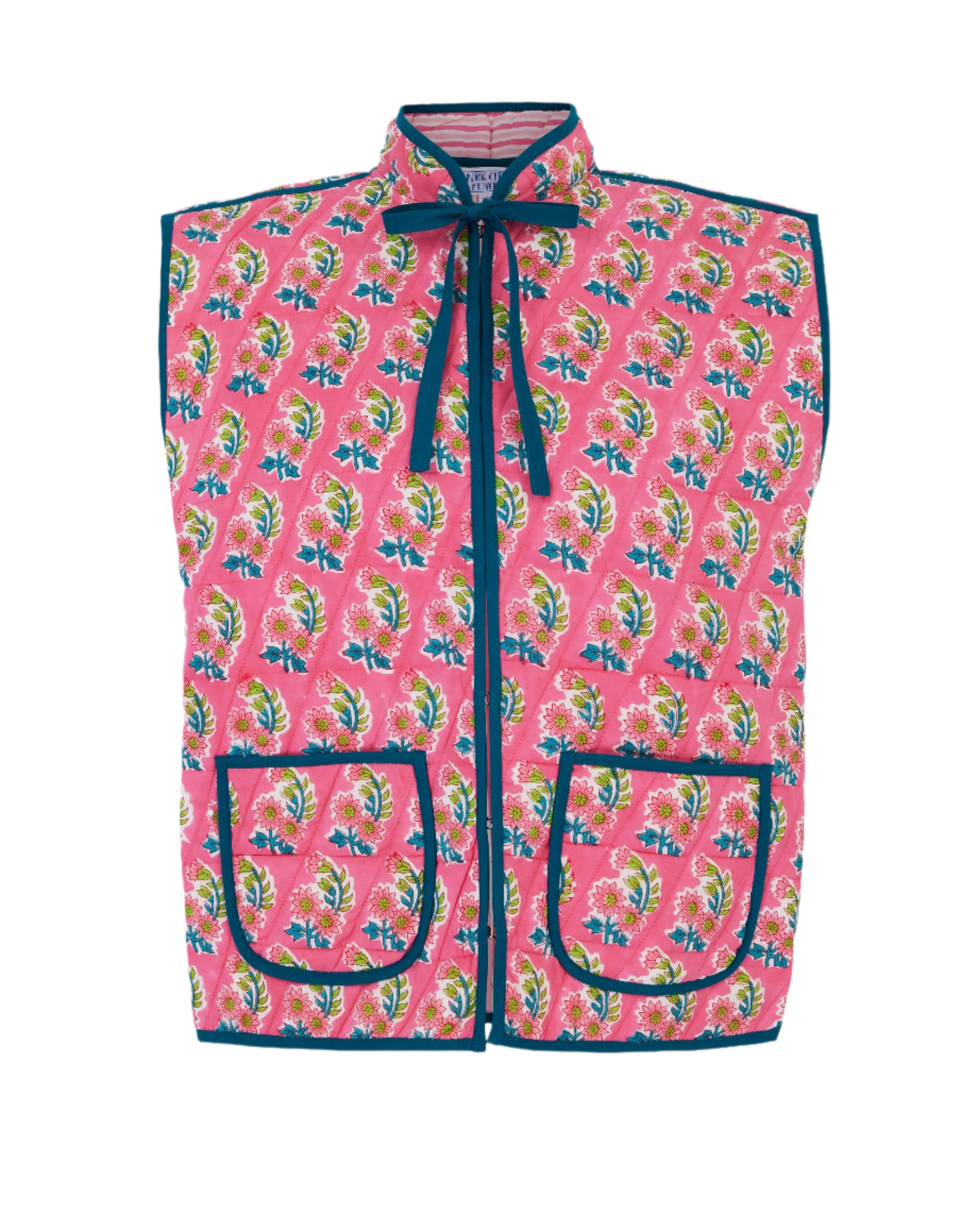 Pink City Prints Candy Zinnia Maggie Gilet