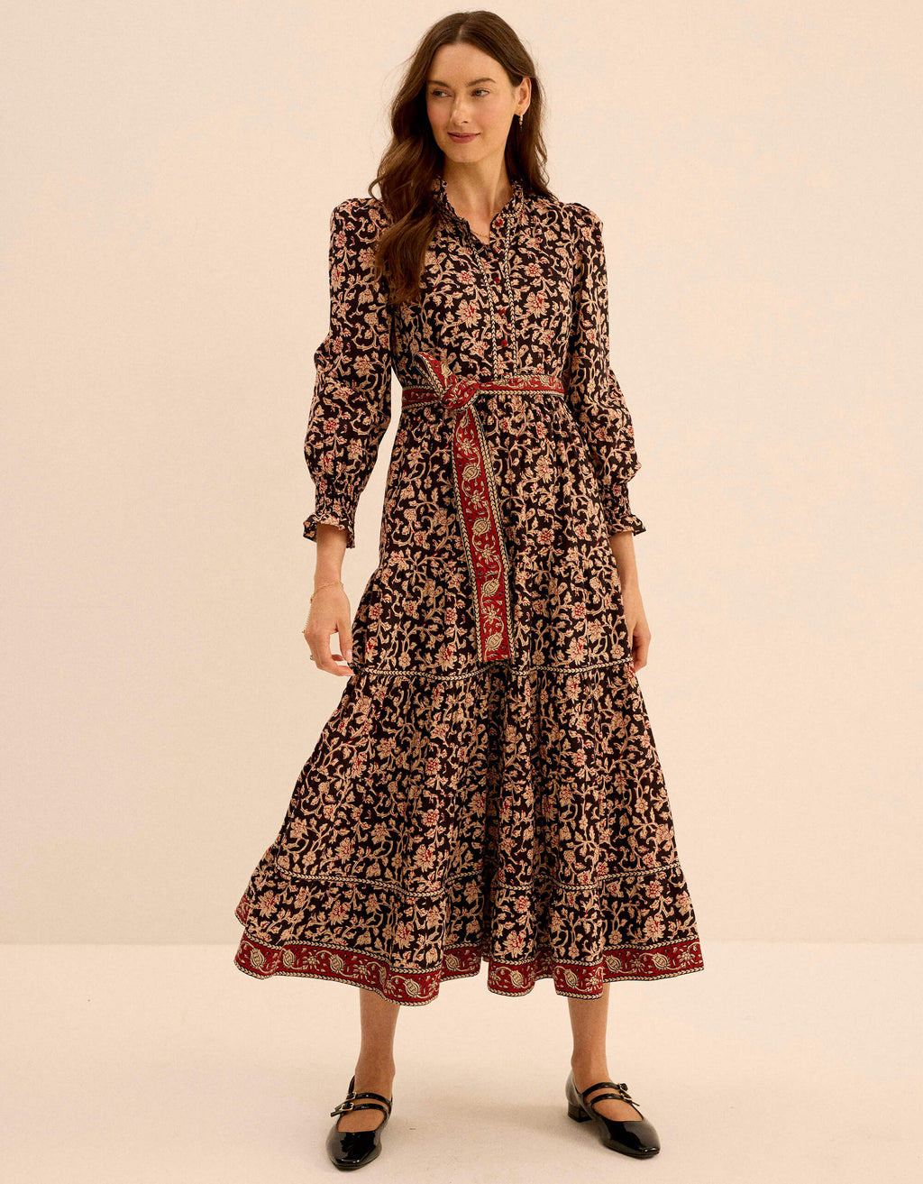 Pink City Prints Chanderi Jaal Matilda Dress