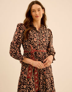 Pink City Prints Chanderi Jaal Matilda Dress