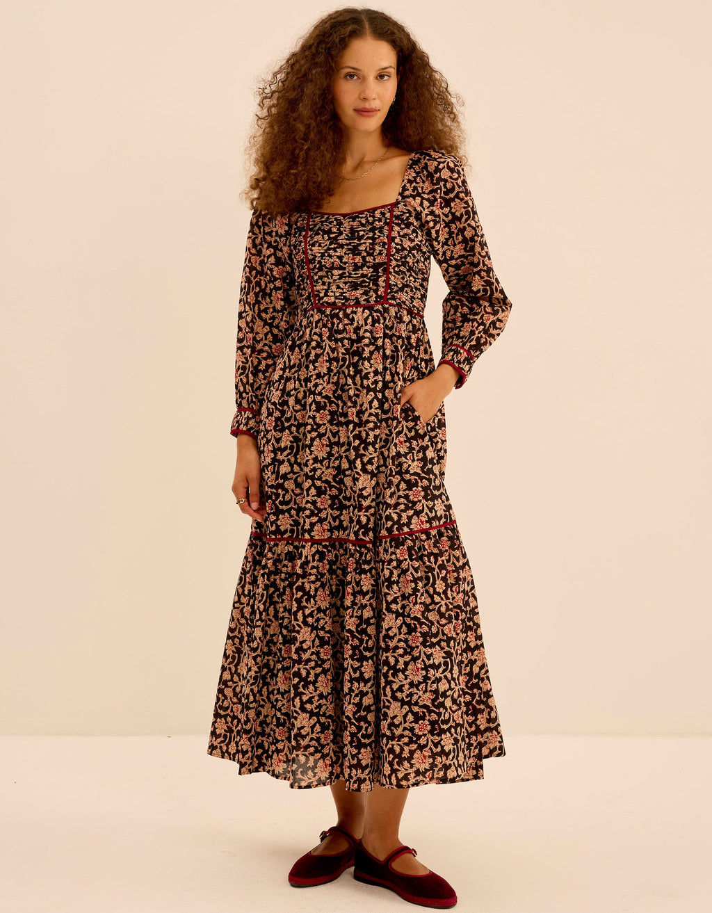 Pink City Prints Chanderi Jaal Riley Dress