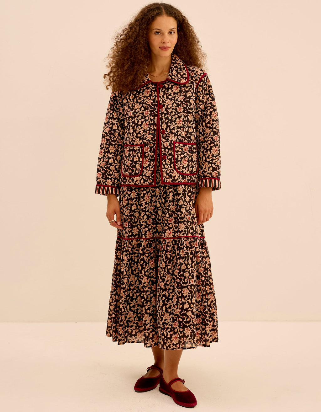 Pink City Prints Chanderi Jaal Stevie Jacket