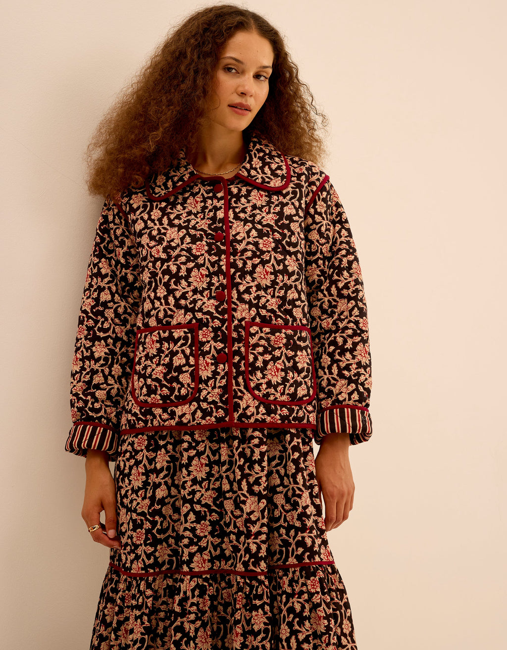 Pink City Prints Chanderi Jaal Stevie Jacket