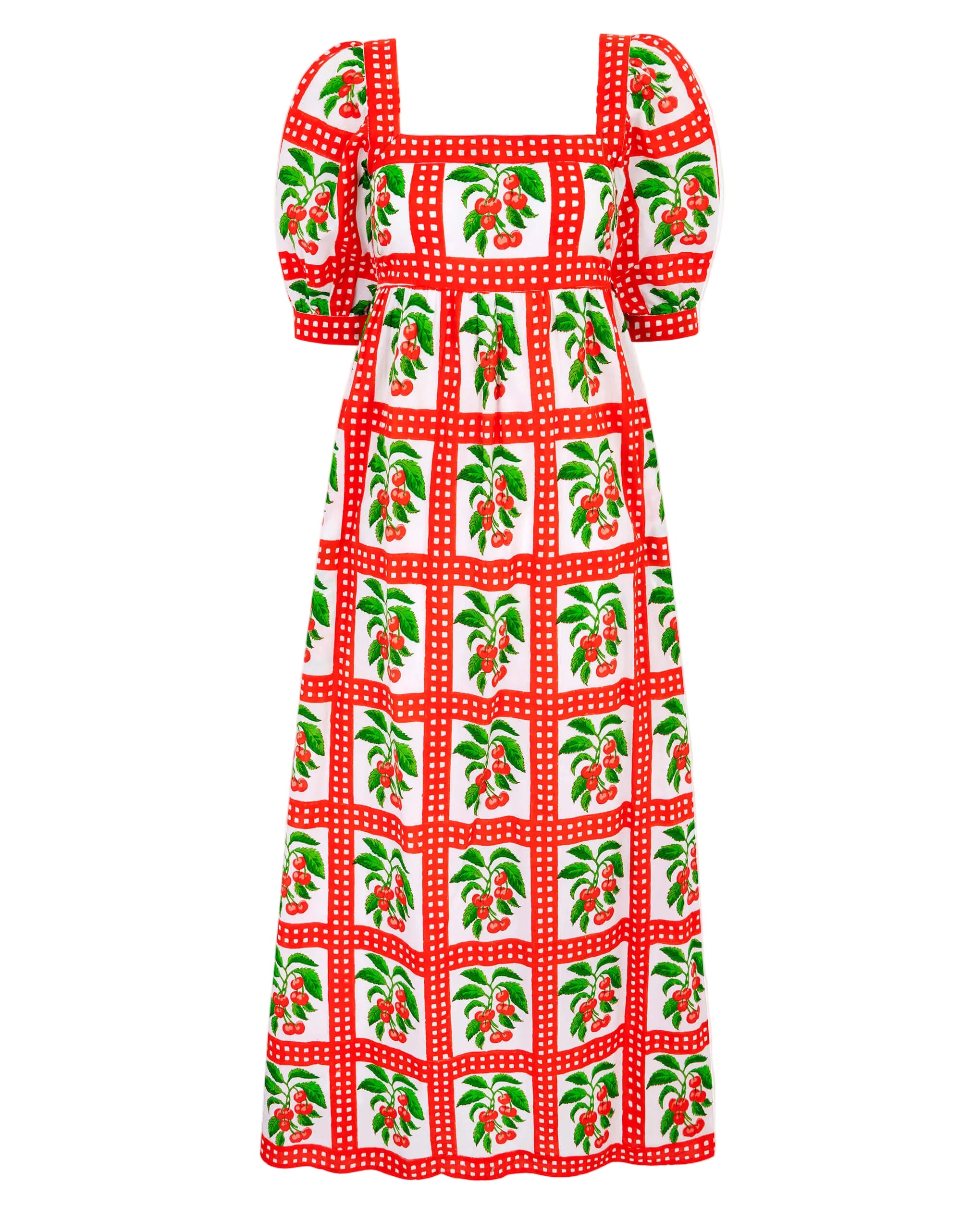 Pink City Prints Cherry Picnic Elizabeth Dress