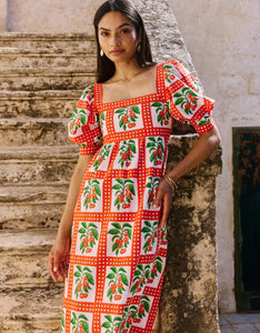 Pink City Prints Cherry Picnic Elizabeth Dress