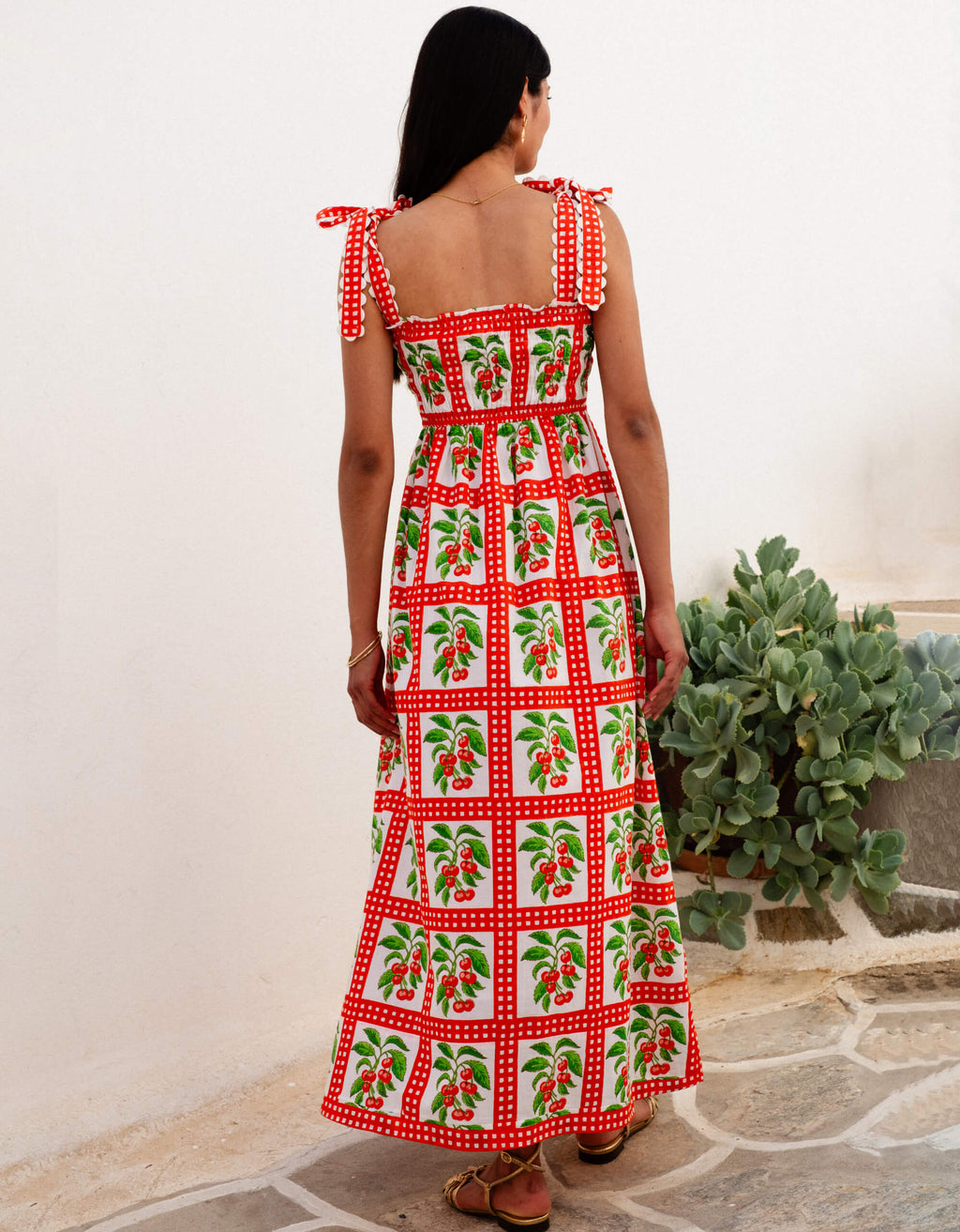 Pink City Prints Cherry Picnic Immy Dress