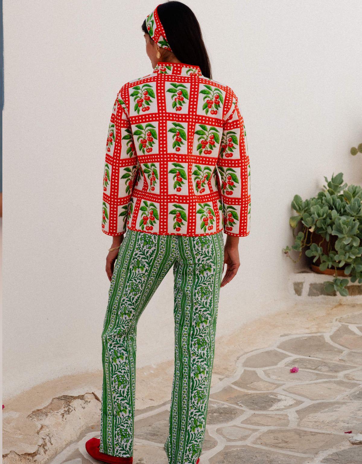 Pink City Prints Cherry Picnic Penny Jacket