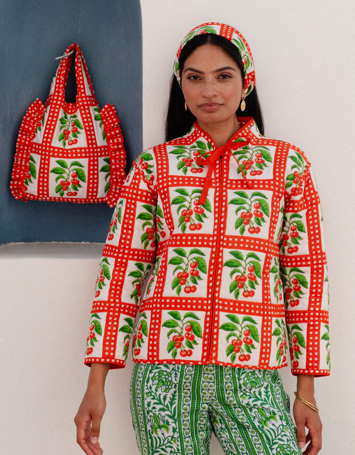 Pink City Prints Cherry Picnic Penny Jacket