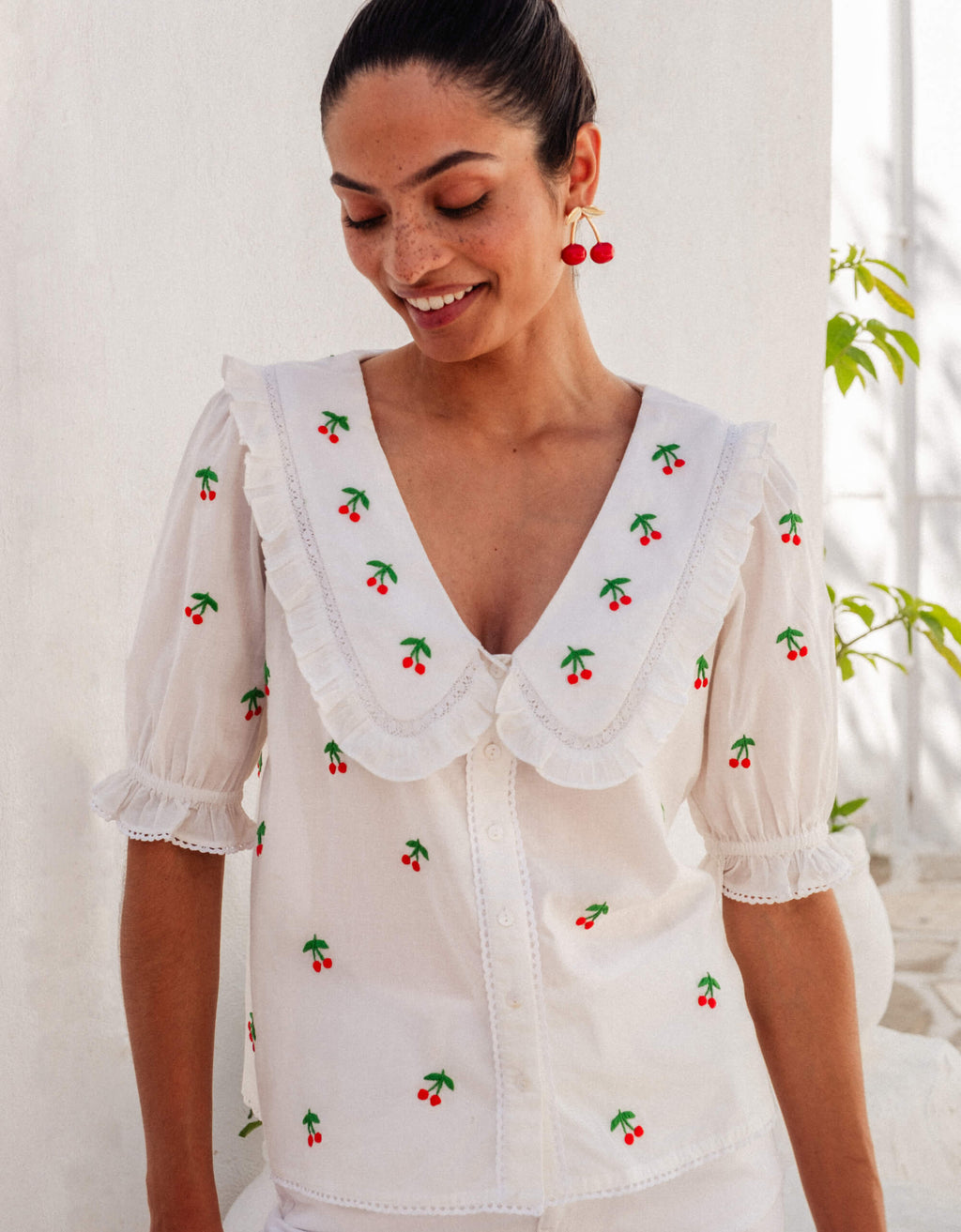 Pink City Prints Cherrylicious Ava Blouse