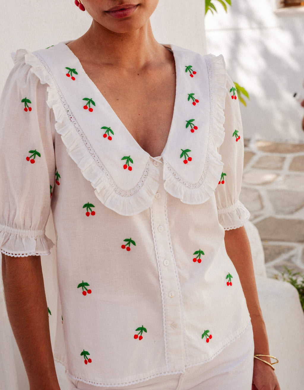 Pink City Prints Cherrylicious Ava Blouse