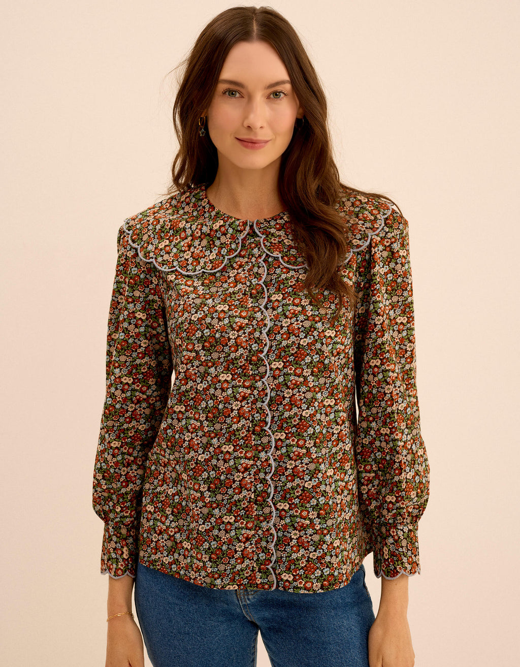 Pink City Prints Cinnamon Meadow Apple Blouse