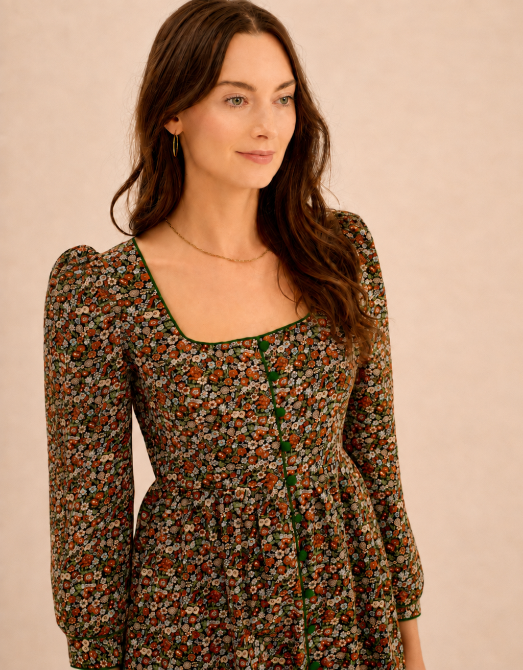 Pink City Prints Cinnamon Meadow Olivia Dress