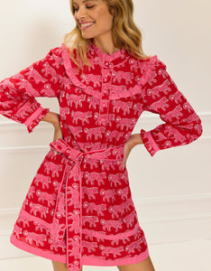 Pink City Prints Crimson Leopard Bianca Mini