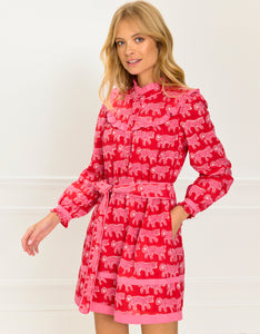 Pink City Prints Crimson Leopard Bianca Mini