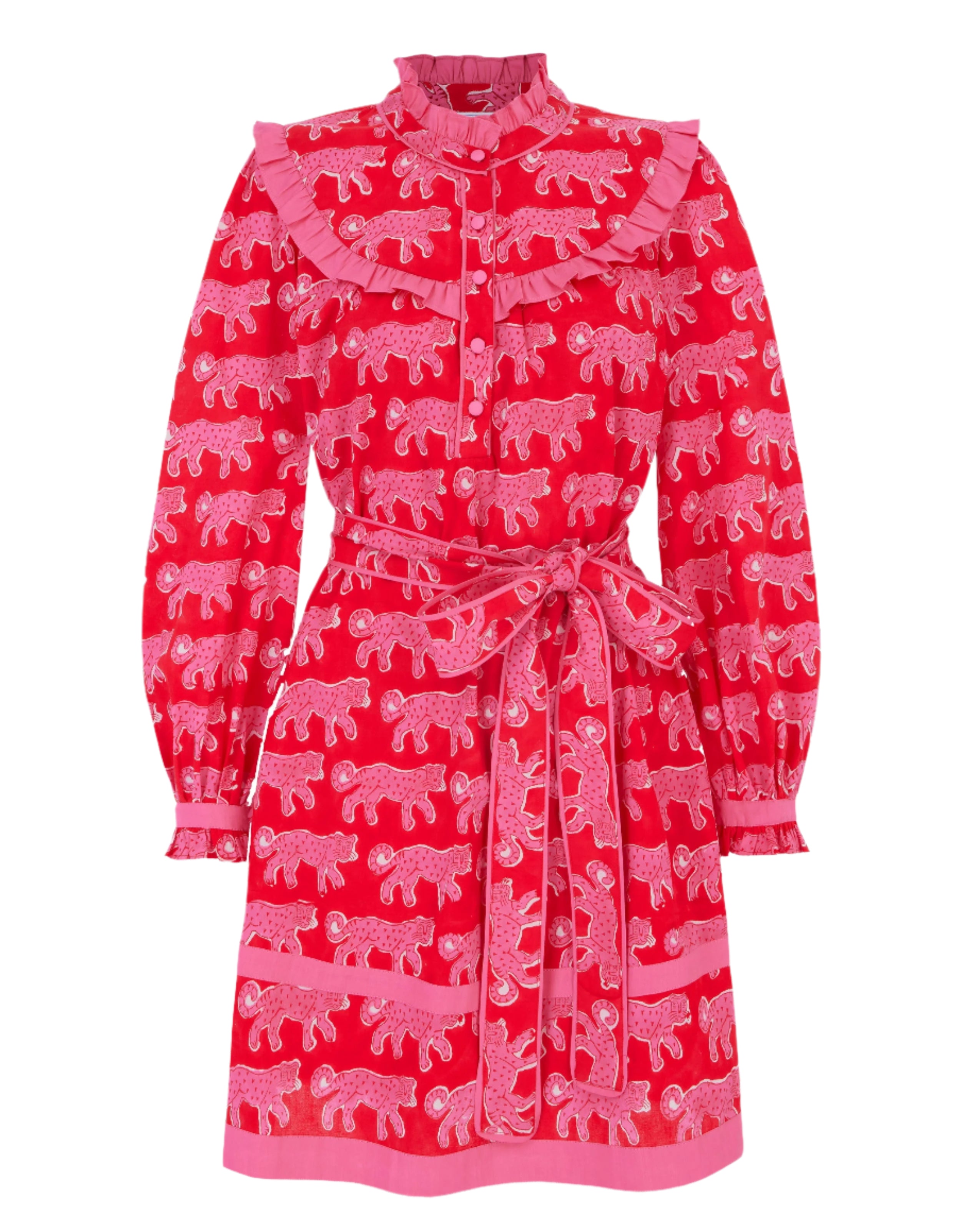 Pink City Prints Crimson Leopard Bianca Mini