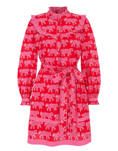 Pink City Prints Crimson Leopard Bianca Mini