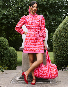 Pink City Prints Crimson Leopard Bianca Mini