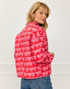 Pink City Prints Crimson Leopard Penny Jacket