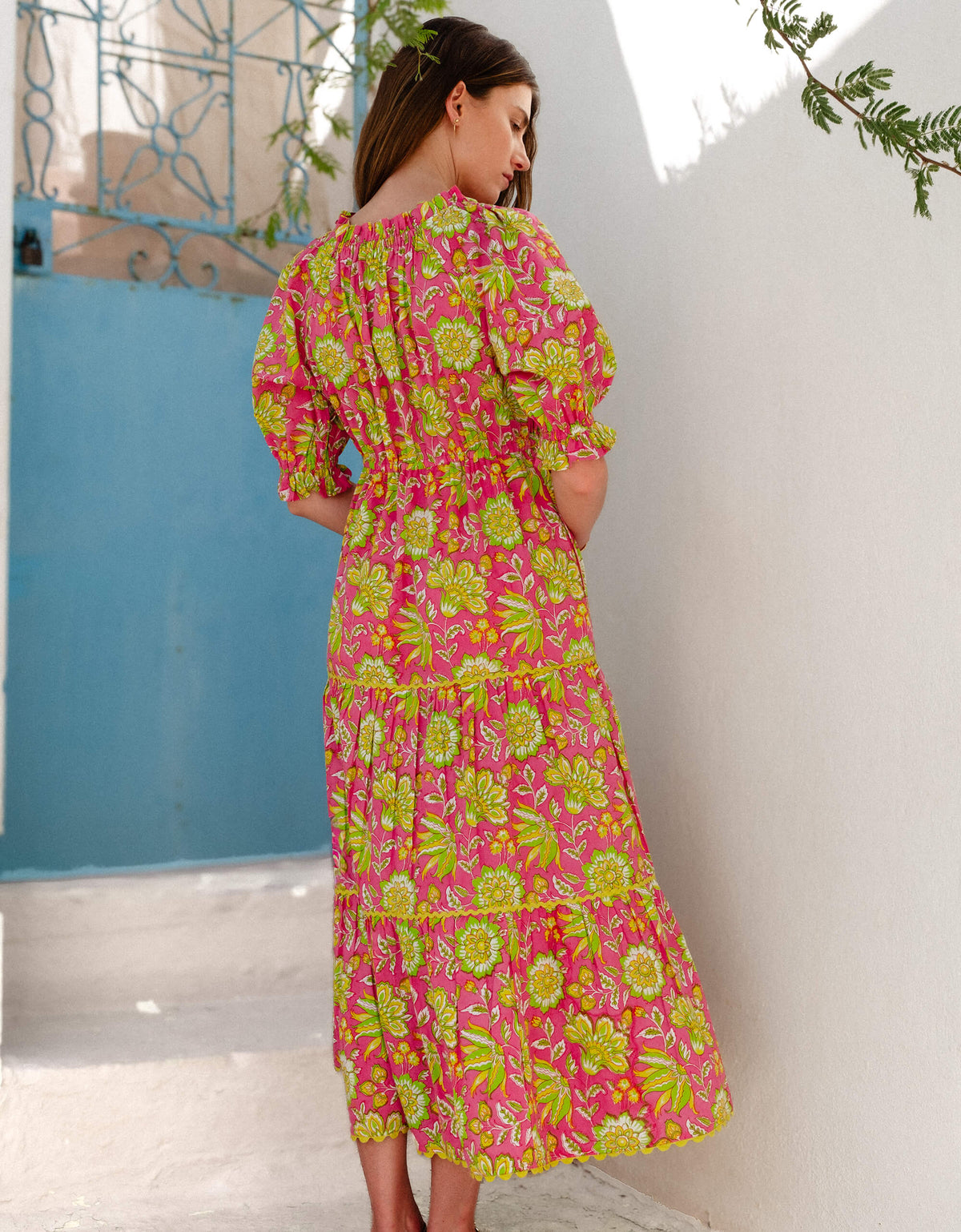 Pink City Prints Electric Bloom Calypso Dress
