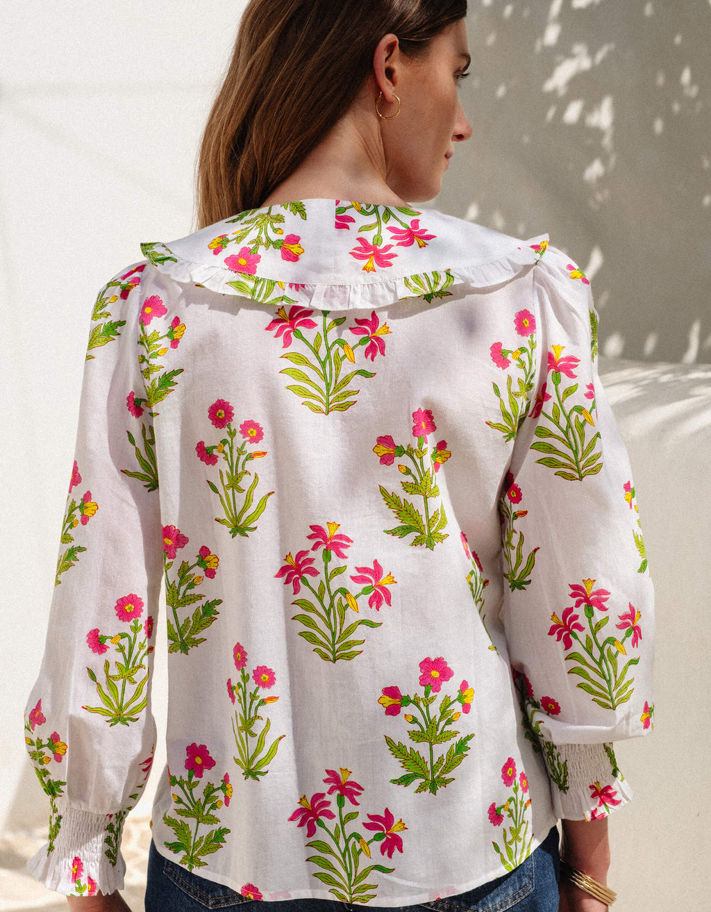 Pink City Prints Electric Meadow Apple Blouse