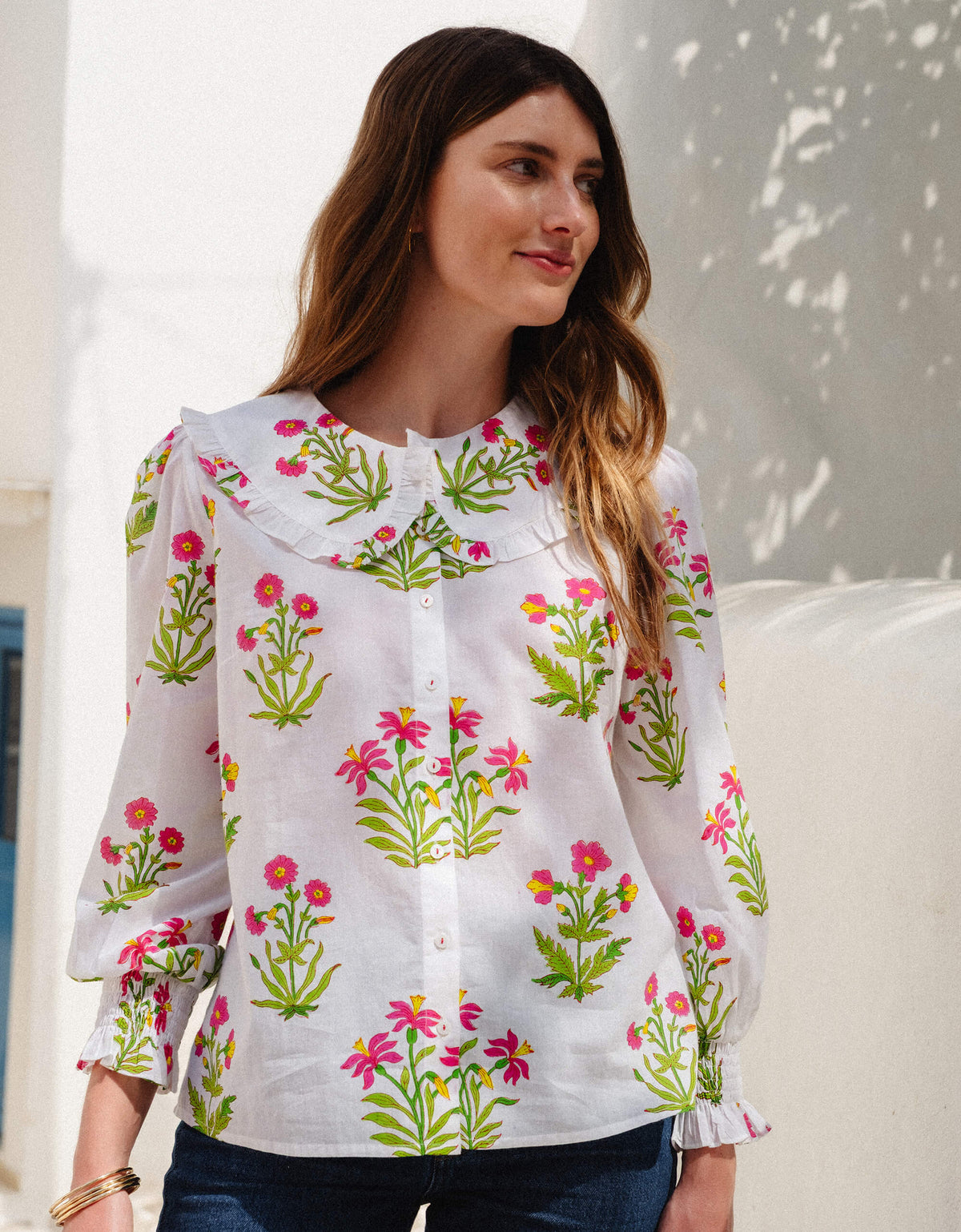 Pink City Prints Electric Meadow Apple Blouse