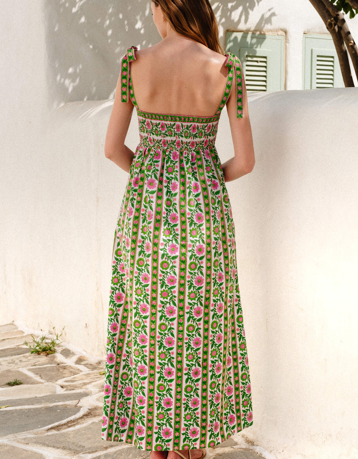 Pink City Prints Emerald Border Mykonos Dress