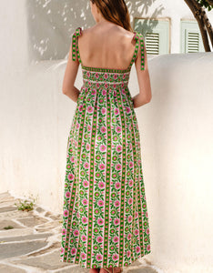 Pink City Prints Emerald Border Mykonos Dress