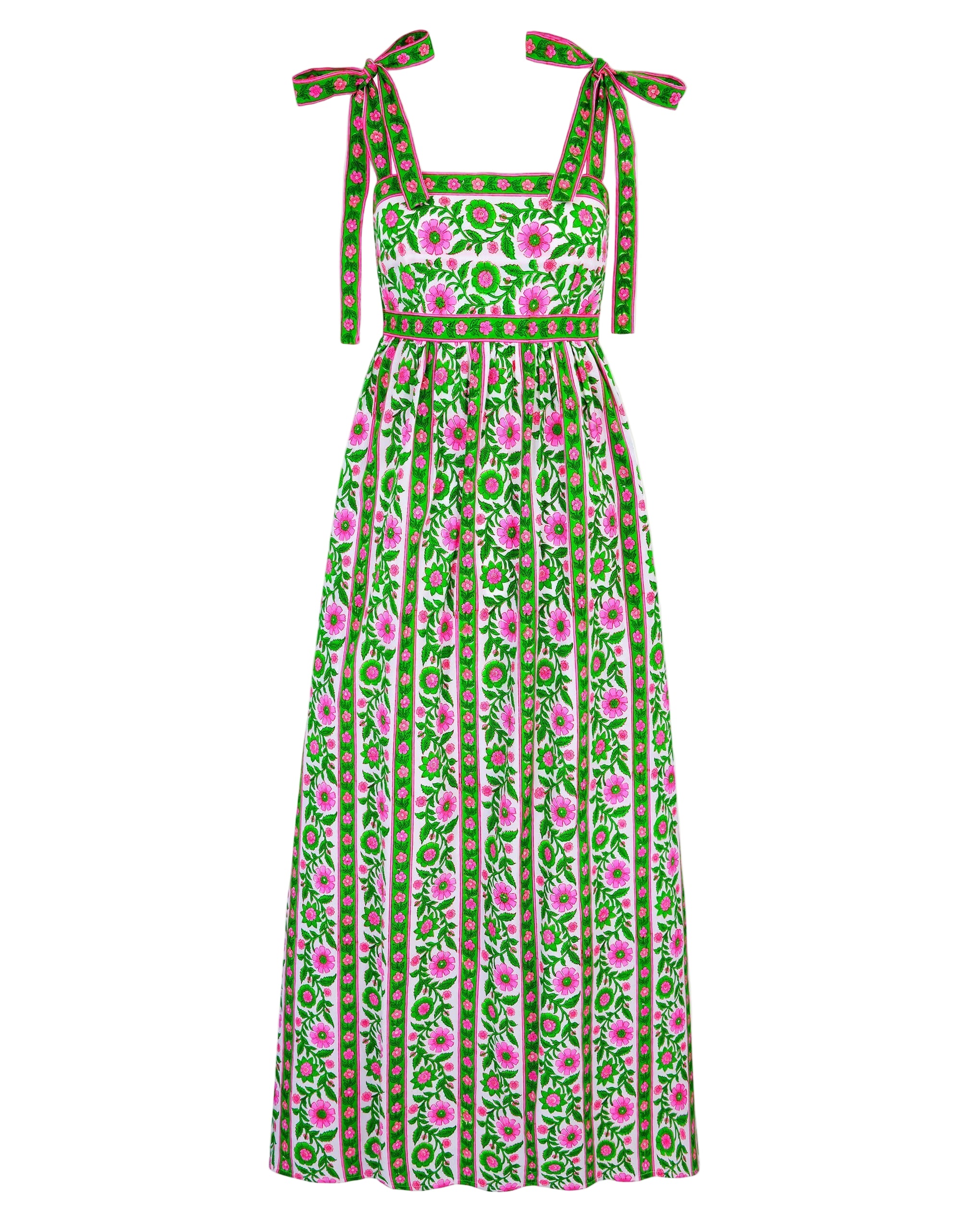 Pink City Prints Emerald Border Mykonos Dress