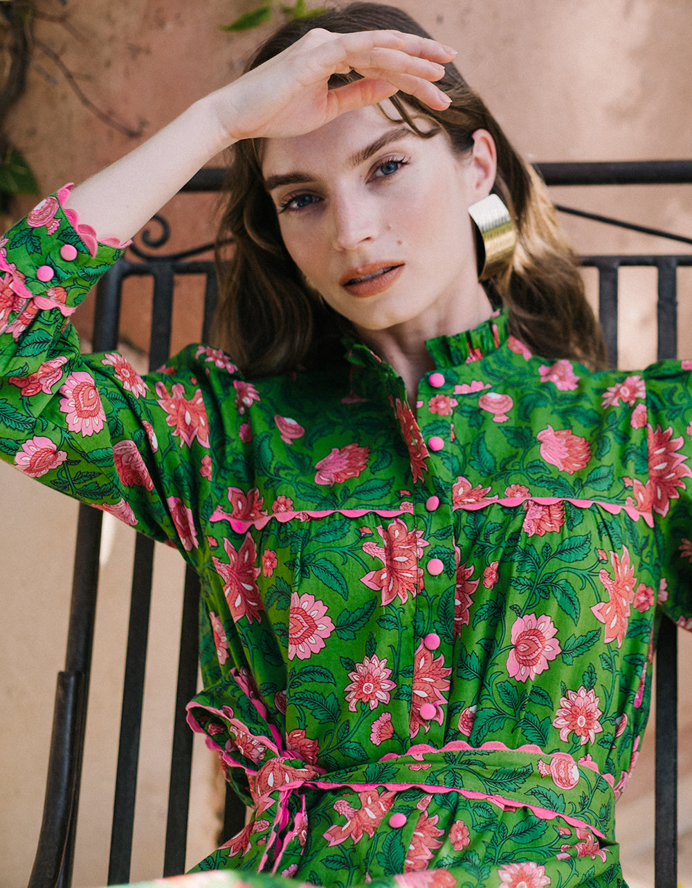 Pink City Prints Emerald Jungle Margot Dress