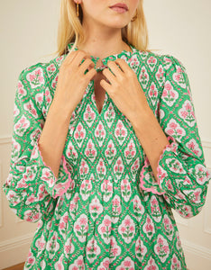Pink City Prints Emerald Trellis Izzy Dress