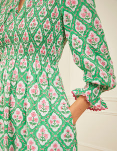 Pink City Prints Emerald Trellis Izzy Dress