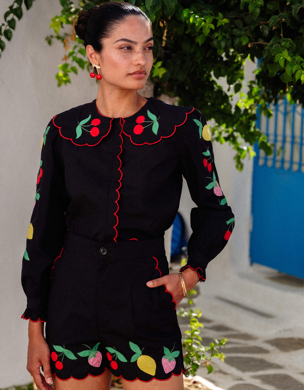 Pink City Prints Feeling Fruity Apple Blouse