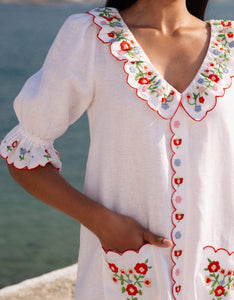 Pink City Prints Folk Scallop Ava Dress