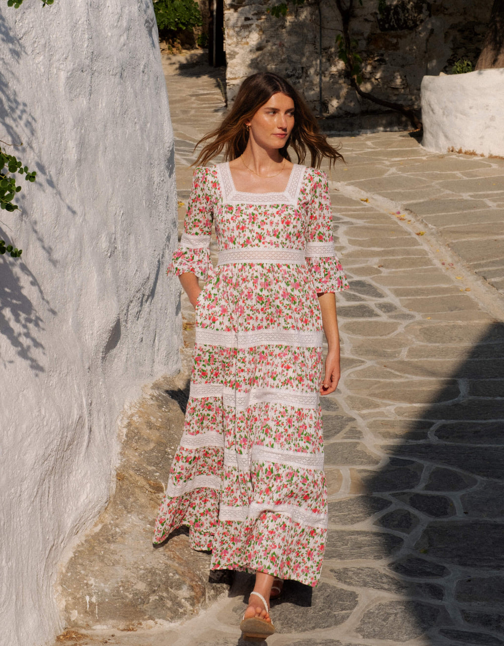 celine square neckline long dress WREN The Label Celine Square Neck Knit Dress | Wild Dove Boutique