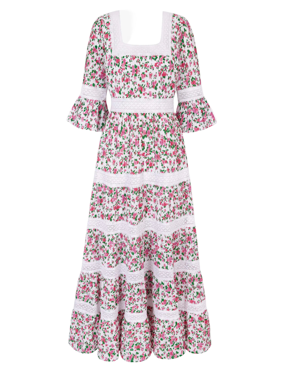 Pink City Prints French Ditsy Celine Dress