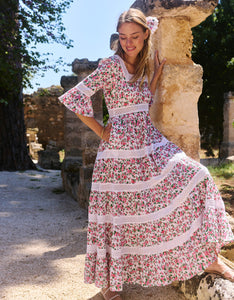 Pink City Prints French Ditsy Celine Dress
