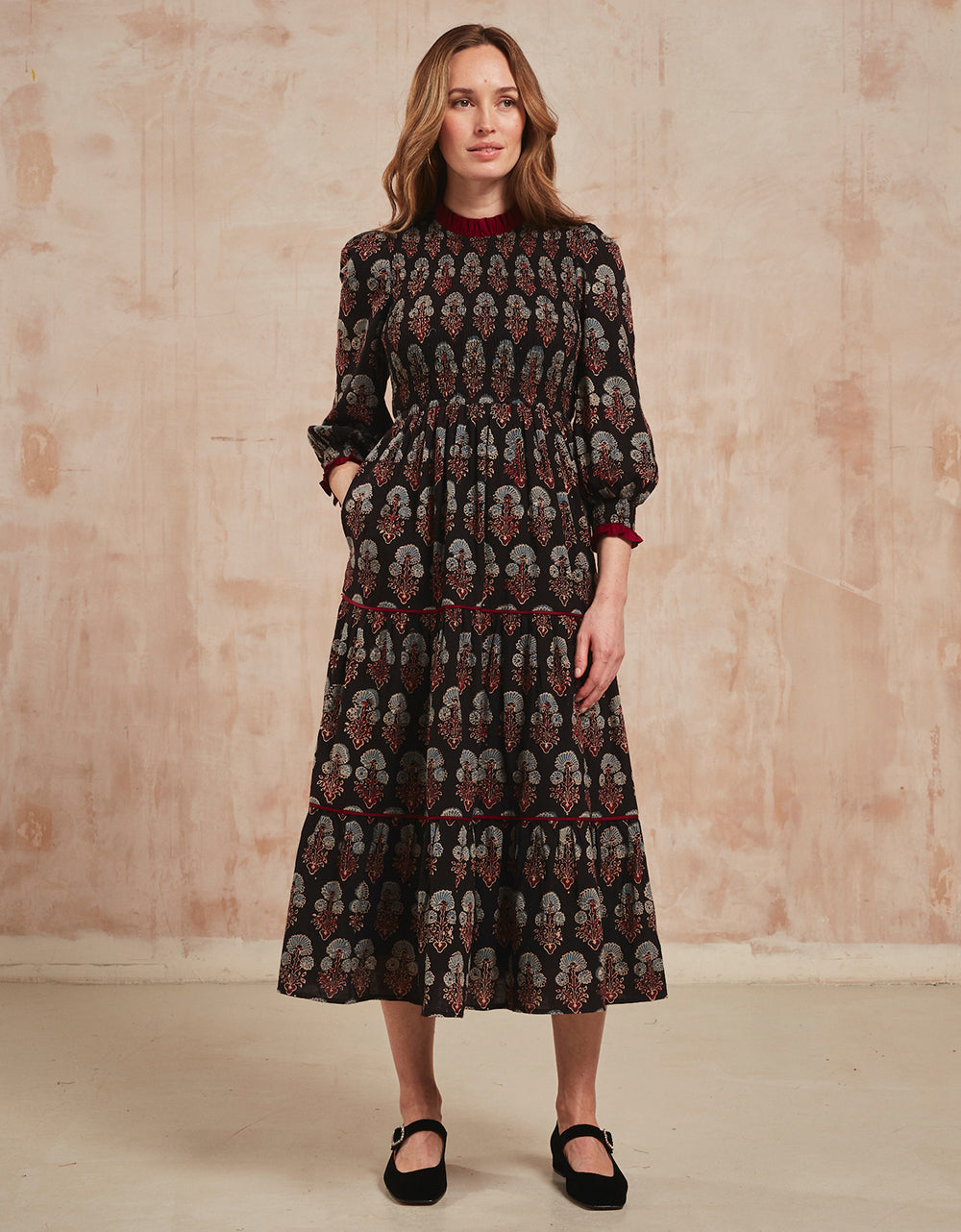 Pink City Prints Frost Buta Isabel Dress