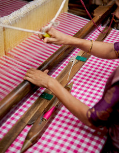 Pink City Prints Handloom Tartan Isabel Top
