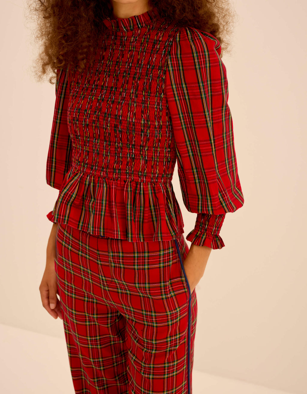 Pink City Prints Handloom Tartan Romy Trousers