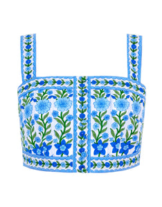 Pink City Prints Lapis Meadow Immy Top