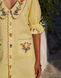 Pink City Prints Lemon Embroidery Ava Mini