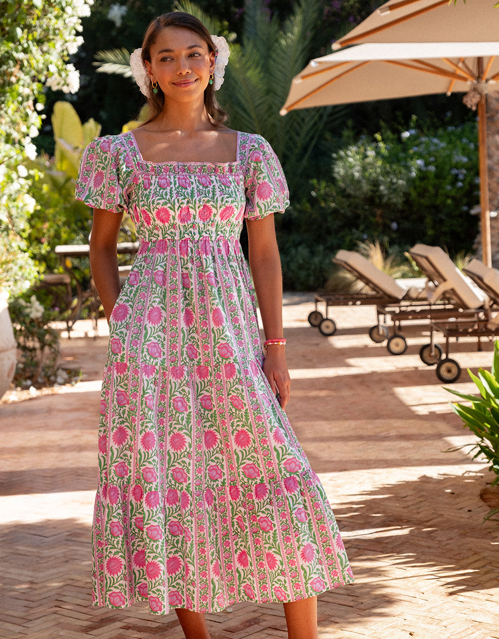 Pink City Prints Lilac Border Jodhpur Dress