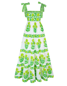 Pink City Prints Lime Botanics Lara Dress