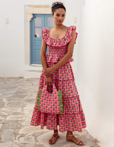 Pink City Prints Marigold Blush Rah Rah Skirt