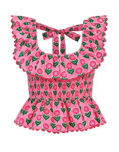 Pink City Prints Marigold Blush Susie Top