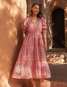 Pink City Prints Marigold Buta Calypso Dress