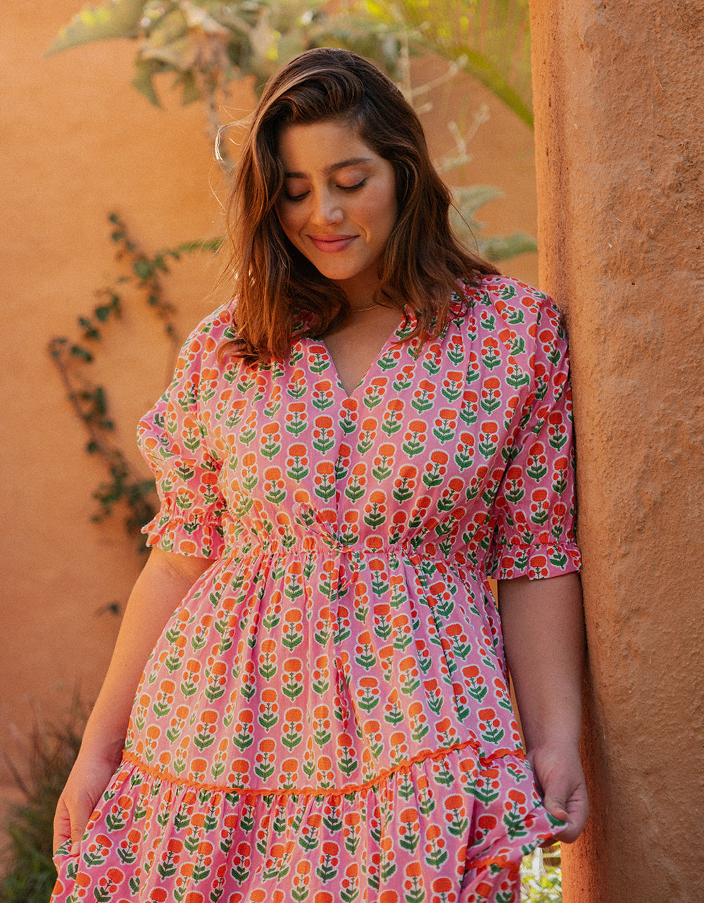 Pink City Prints Marigold Buta Calypso Dress