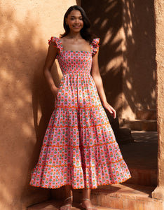 Pink City Prints Marigold Buta Jessica Dress